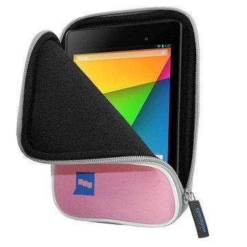 Google Nexus 7 2 iGadgitz Neopreenikotelo Pinkki