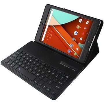 HTC Nexus 9 Bluetooth Näppäimistö & Nahkakotelo Musta