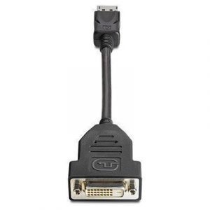 Hp Displayport To Dvi-d Adapter 20-nastan Näyttöporttiliitin Uros Dvi-d Dual Link Naaras Musta 0.19m