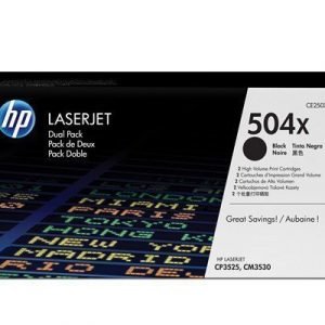 Hp Värikasetti Musta 504x Cp3525 2-pack