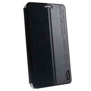 Huawei MediaPad X1 Usams Merry Series Smart Läpällinen Nahkakotelo Musta