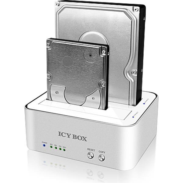 ICY BOX USB 3.0 suoratelakka tuplaustoiminto ja JBOD-tuki