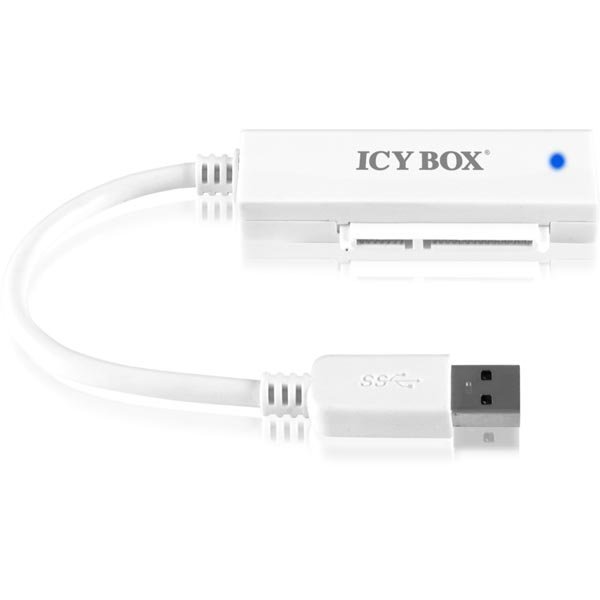 ICY BOX USB3.0 - SATA/SSD 2 5 sovitinkaapeli muk. säilytyskotelo v"