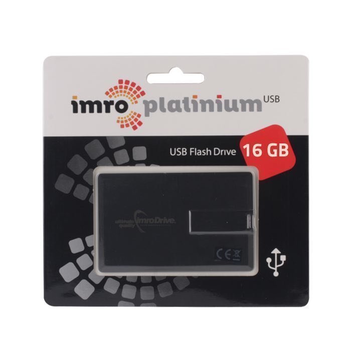 IMRO 16 Gt USB 2.0 Luottokorttimallinen USB muistitikku - Valkoinen