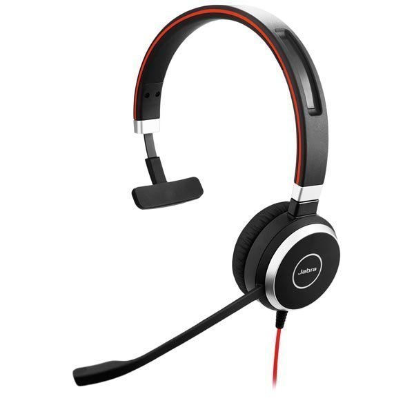 Jabra EVOLVE 40 MS Mono 3 5mm USB MS Lync musta/punainen