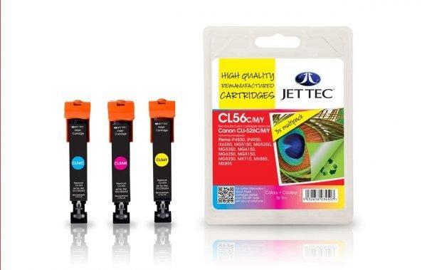 Jet Tec Cli-526 3-Väri Mustekasetti 3 X 9 Ml