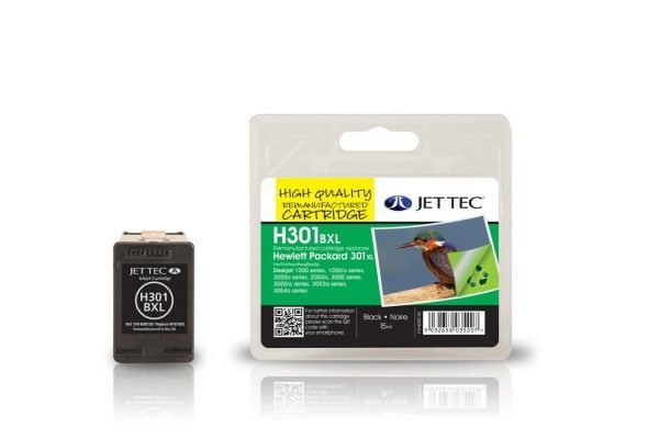 Jet Tec Hp301bxl Black Mustekasetti