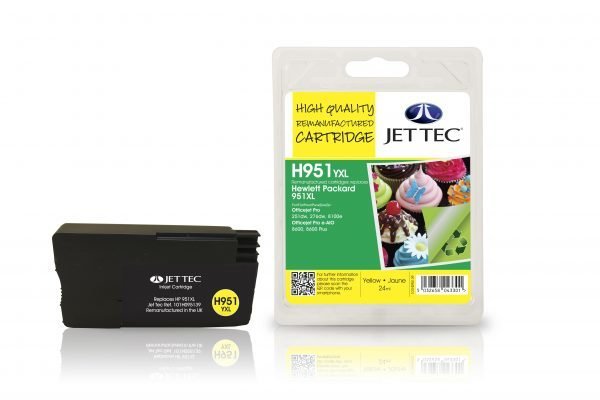 Jet Tec Hp951yxl Yellow Mustekasetti