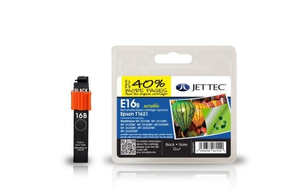 Jet Tec T1621 Black Mustekasetti