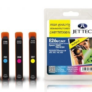 Jet Tec T2601/2/3/4 Black & Colour Multipack Mustekasetti