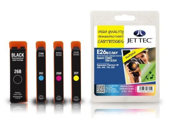 Jet Tec T2601/2/3/4 Black & Colour Multipack Mustekasetti