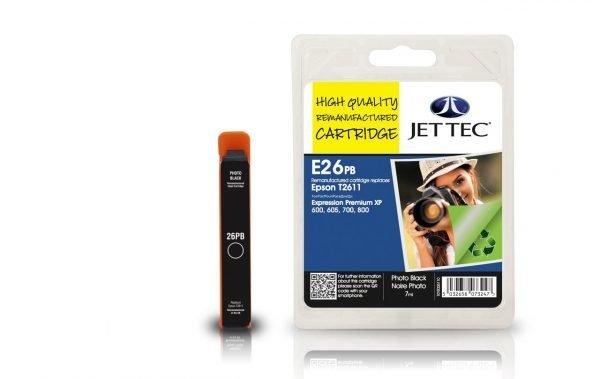 Jet Tec T2611 Photo Black Mustekasetti