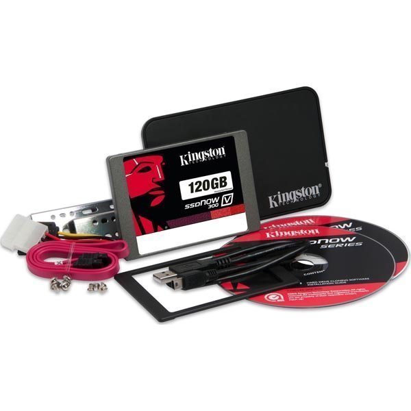 Kingston 120GB SSDNow V300 SATA 3 2.5 (7mm) Bundle kit w/Adapter"