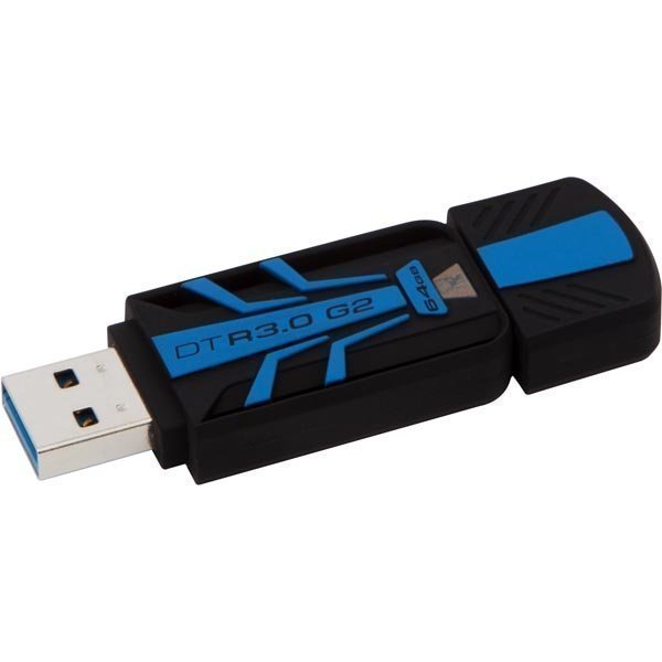 Kingston 64GB USB 3.0 DataTraveler R30G2 musta/sininen