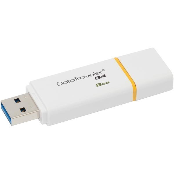 Kingston DataTraveler G4 USB 3.0 muisti 8GB valkoinen/keltainen (DTIG4/8GB)