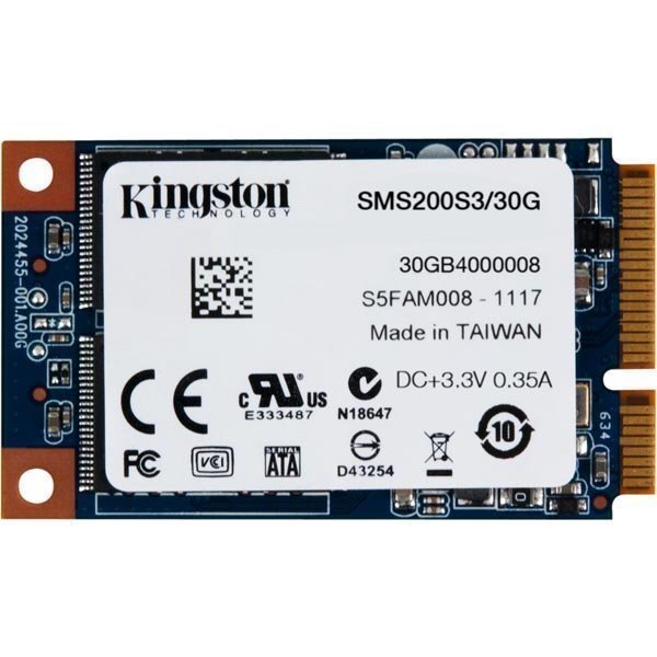 Kingston SMS200S3/30G SSDNow mS200 mSATA SATA 6Gb/s 30GB TRIM