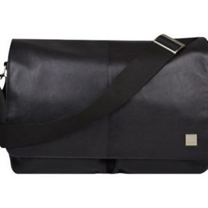 Knomo Kobe Soft Messenger 15tuuma Nahka Musta