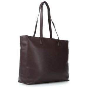 Knomo Maddox Zip Top Tote 15tuuma Nahka Espresso Ruskea