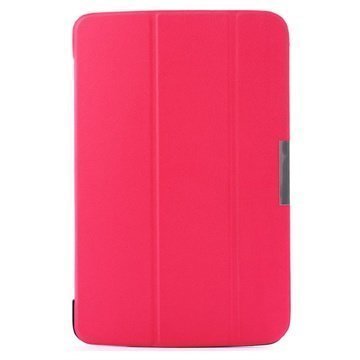 LG G Pad 10.1 Tri-Fold Smart Nahkakotelo Kuuma Pinkki