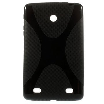 LG G Pad 7.0 X-Shape TPU-Kotelo Musta