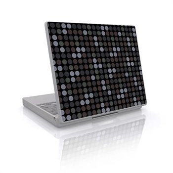 Laptop Skin Big Dots Grey