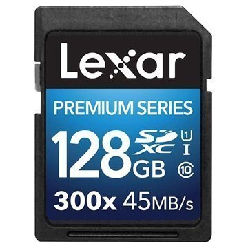 Lexar LSD128BBEU300 Premium II 300x SDXC Memory Card 128GB