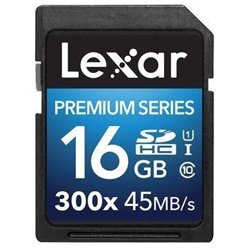 Lexar LSD16GBBEU300 Premium II 300x SDHC Memory Card 16GB