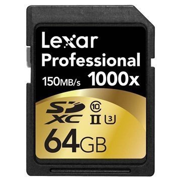 Lexar LSD64GCRBEU1000 Professional 1000x SDXC Muistikortti 64Gt