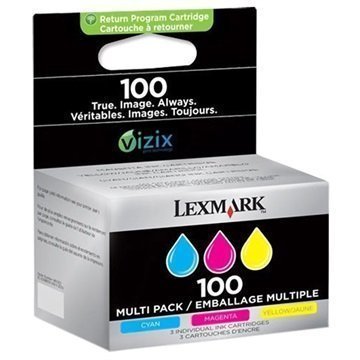 Lexmark 100 Mustepatruunapaketti Genesis Impact Interact 3 Väriä