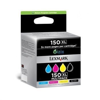 Lexmark Pro 715 Pro 915 Mustesuihku Värikasetti NR. 150XL Musta / Syaani / Magenta / Keltainen