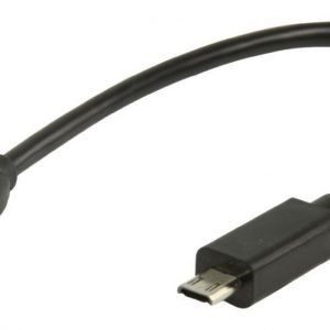 MHL-sovitinkaapeli USB 11-napainen Micro B uros - USB 5-napainen Micro B naaras 0 20 m musta