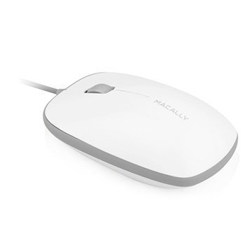 Macally BumperMouse Optinen USB-hiiri Valkoinen
