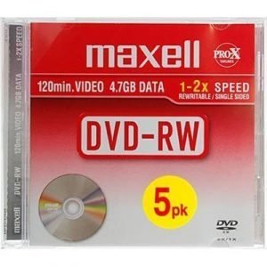 Maxell Dvd-rw 4.7gb 2x Jc 5-pack