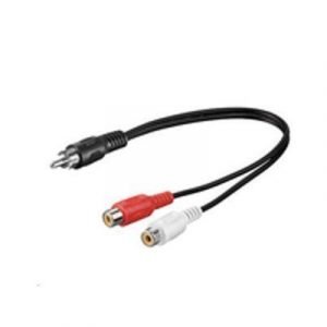 Microconnect Audiojaotin Rca Uros Rca Naaras Musta 0.2m