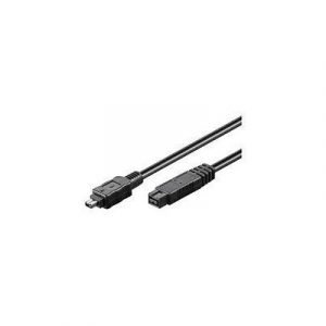 Microconnect Ieee 1394 -kaapeli 9-nastainen Firewire Uros 6-nastainen Firewire Uros Musta 1m