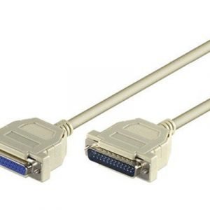 Microconnect Sarjaan / Rinnan Liitettävä Kaapeli 25-nastainen D-sub (db-25) Uros 25-nastainen D-sub (db-25) Naaras Beige 10m