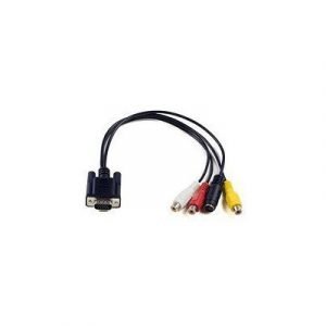 Microconnect Video Cable 15-nastainen Hd D-sub (hd-15) Uros Rca Rca Phono X 3 Naaras Musta 0.3m
