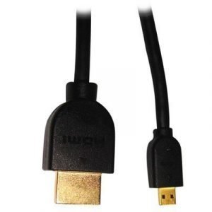 Microconnect Video-/audiokaapeli 19-nastainen Hdmi Tyyppi A Uros 19 Pin Micro Hdmi Type D Uros Musta 1m