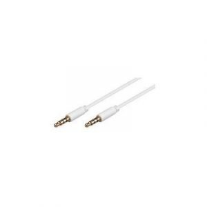 Microconnect Äänikaapeli Miniliitin 3.5 Mm 4-napainen Uros Miniliitin 3.5 Mm 4-napainen Uros Valkoinen 1m