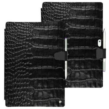Microsoft Surface 3 Noreve Tradition B Leather Case Horizon CrocodileÂ - Black