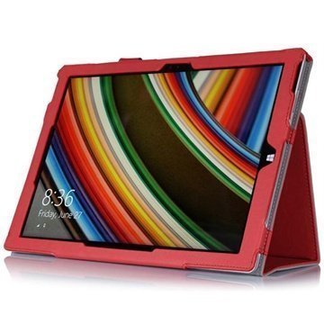 Microsoft Surface Pro 3 Folio Nahkainen Kotelo Punainen