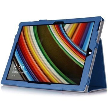 Microsoft Surface Pro 3 Folio Nahkainen Kotelo Sininen