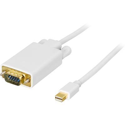 Mini DisplayPort - VGA(HD15)-kaaapeli 20-pin u - 15-pin u 1m valk