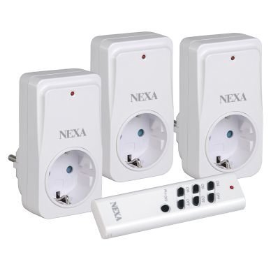 Nexa Nexa NEYC3 kauko-ohjattava pistorasiasetti valkoinen