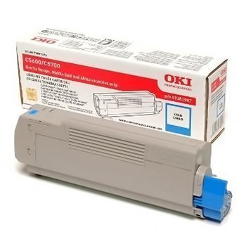 Okidata C 5600 C 5700 Toner 43381907 Cyan