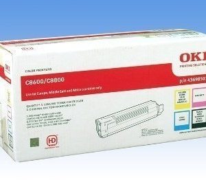 Okidata C 8600 Toner Kit 43698501 Black Cyan Magenta Yellow