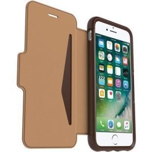 Otterbox Strada Premium Folio Läppäkansi Matkapuhelimelle Iphone 7 Saddle Brown