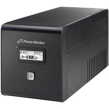PowerWalker VI 2000 LCD UPS-laite Musta