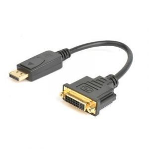 Prokord Displayport -kaapeli 20-nastan Näyttöporttiliitin Uros Dvi-d Single Link Naaras Musta 0.25m