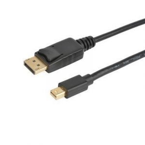 Prokord Displayport -kaapeli 20-nastan Näyttöporttiliitin Uros Mini Displayport Uros Musta 5m